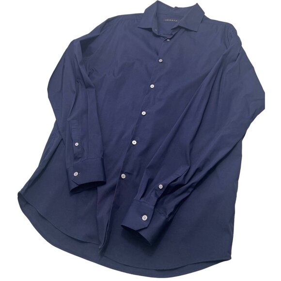 Theory Performance Dress Shirt Mens 16.5 32-33 Large L Nylon Stretch Button Up - Picture 1 of 5